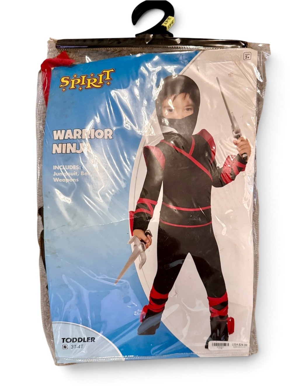 Spirit Warrior Ninja Toddler Costume - Black and Red